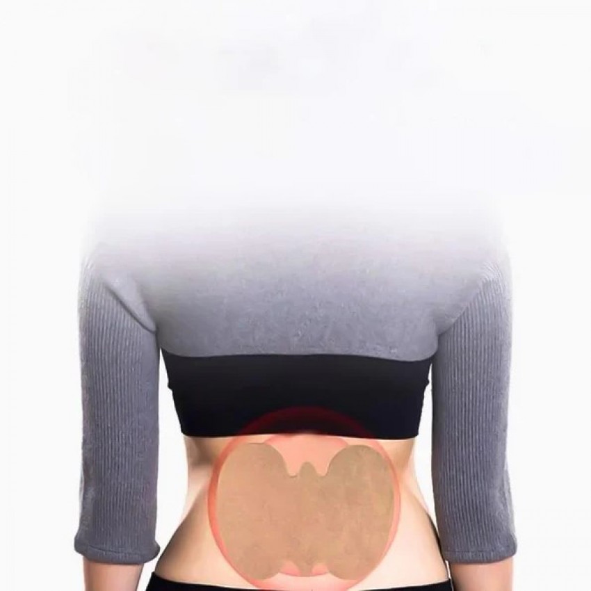 Aplikace bylinných náplastí Tsao Waist Patch na páteř